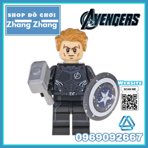 Xếp hình Avengers Endgame & Infinity War Thor Thanos Spider-man Lego Minifigures Kopf KF6087