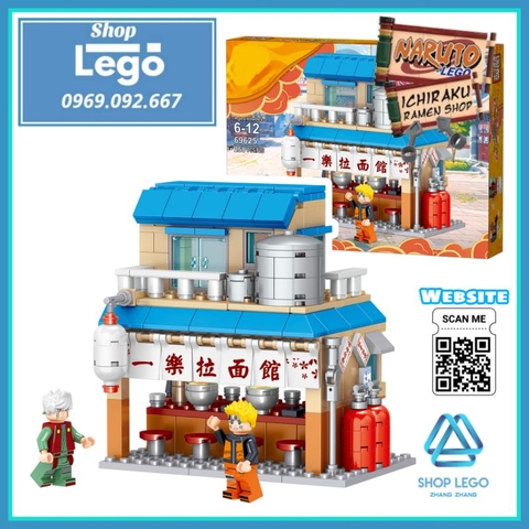 Xếp hình 256 hình tiệm mì Ichiraku trong phim Naruto Lego Minifigures PRCK 69625