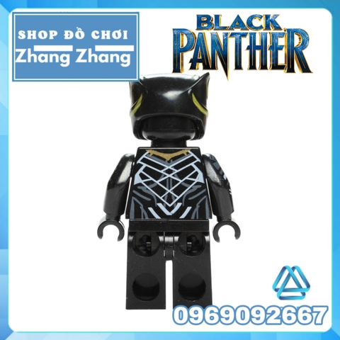 Xếp hình chiến binh báo đen Black Panther trong phim Avengers Endgame Lego Minifigures hãng Lele D014