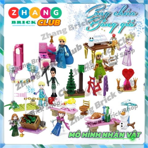 Xếp hình Elsa Nữ hoàng băng giá và Anna trong Frozen Lego Minifigures SY1372