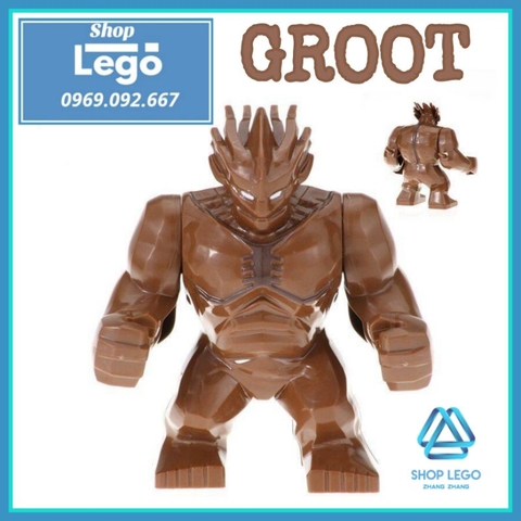 Xếp hình người cây Groot Comics trong Guardians of the Galaxy Vệ binh dải ngân hà Lego Minifigures Kopf KF1000