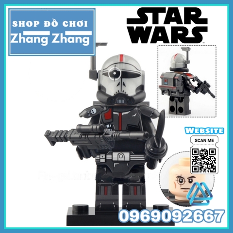 Xếp hình Star Wars Wrecker - Crosshair - Echo - Hunter- Tech- Echo Force 99 Lego Minifigures Koruit KT1047