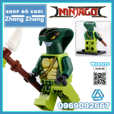 Xếp hình Ninjago đại chiến tộc rắn và bạch cốt tinh tộc Lego Minifigures LELE A098 105