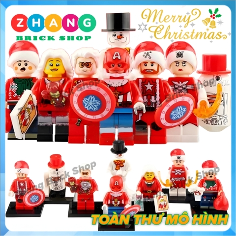 Xếp hình Giáng sinh Christmas Siêu anh hùng Marvel Lễ phục sinh Lego Minifigures Xinh X0275