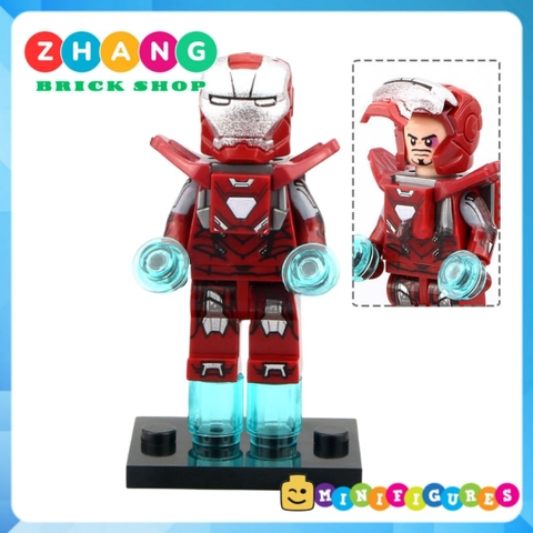 Xếp hình Iron Man Captain Marvel Space Captain America MK39 MK47 Scuba Ironman Lego Minifigures Decool 0244 0249