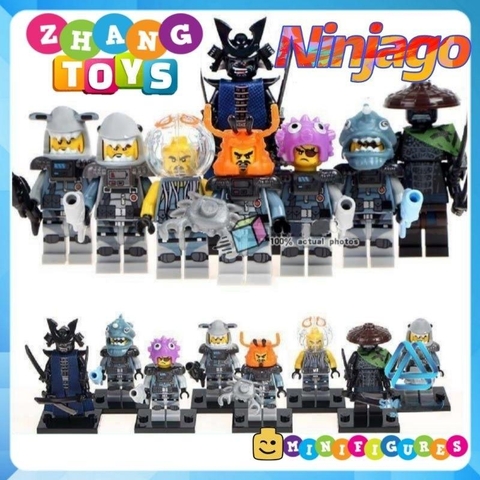 Đồ chơi Xếp hình Ninjago Jungle Garmadon Great White - Puffer Crusty - Angler Jelly Hammer Head Minifigures POGO PG8077