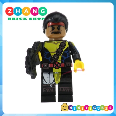 Xếp hình Forge - Domino - Omega Red - Sunfire - Radioactive Man- Pyro- Ripclaw- Union Jack Lego Minifigures POGO PG8082