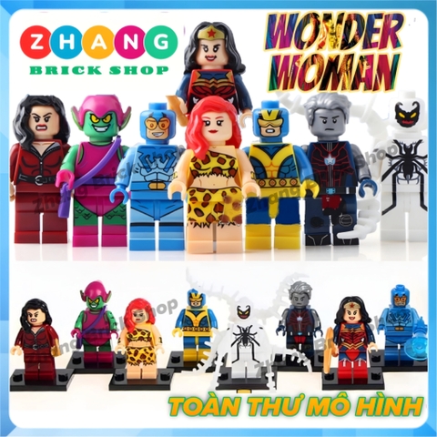 Xếp hình Wonder Woman Blue Beetle Giganta Green Goblin Citizen Steel Talia Al Ghul Venom Lego Minifigures Xinh X0170