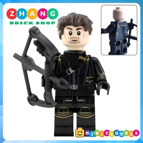 Xếp hình Hawkeye - Captain Marvel - Red She Hulk - Hulk - Spider Man Scarlet Witch Whiplash Lego Minifigures Xinh X0244