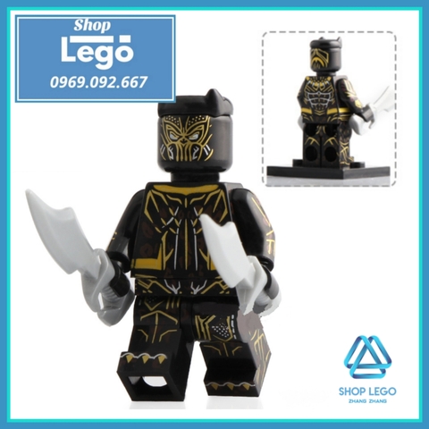Xếp hình Black Panther TChalla WKabi Wakanda Killmonger Shuri báo đen Lego Minifigures Xinh X0191