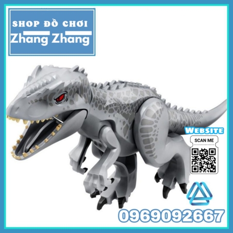 [28 cm] Xếp hình khủng long Gray Tyrannosaurus Jurassic Park trong công viên kỷ jura Lego Minifigures 33060-25
