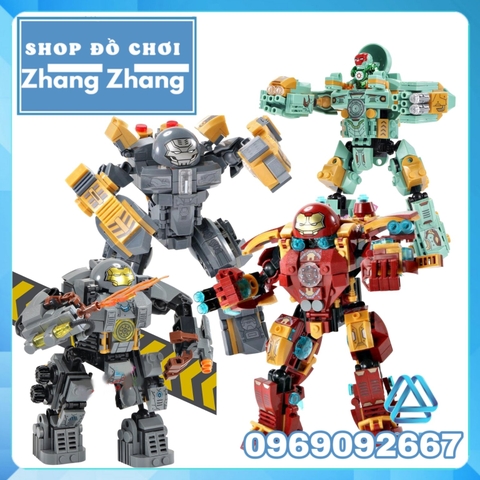 [327 hình] Xếp hình Iron Man Hulkbuster biến hình mới nhất 2020 siêu đẹp siêu rẻ Lego Minifigures SY1339