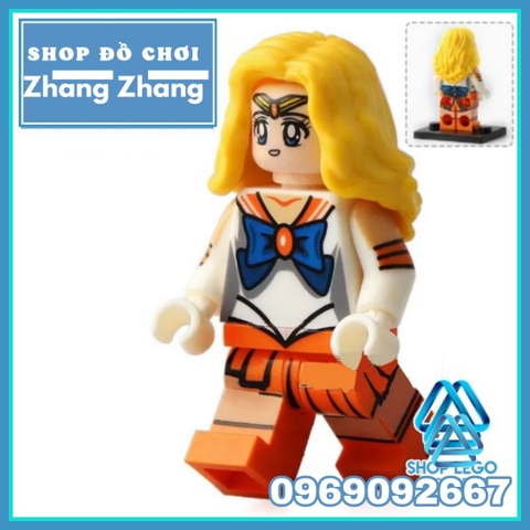 Xếp hình Thủy thủ mặt trăng Sailor Moon xinh đẹp cùng Tuxedo mặt nạ Chiba Mamoru Lego Minifigures WM6035