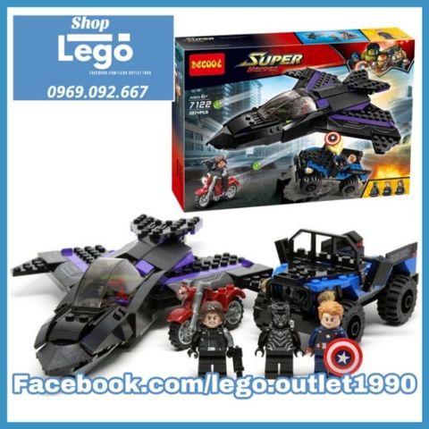 [266 hình] Xếp hình Lego The avengers Winter Soldier - Black Panther - Captain America Lego Minifigures Decool 7122