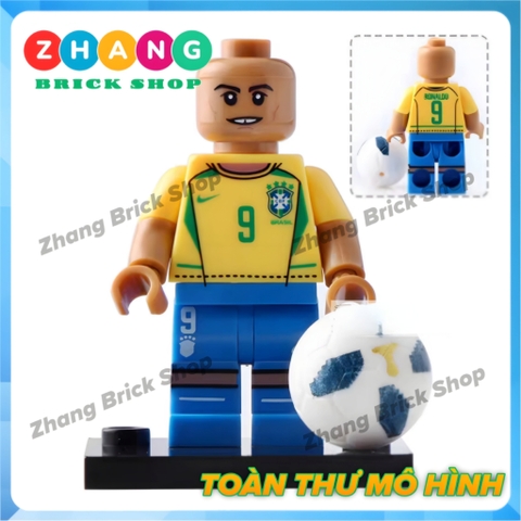 Xếp hình mô hình cầu thủ bóng đá nổi tiếng gồm Ronaldo - Messi - Cavani Lego Minifigures Koruit KT1003