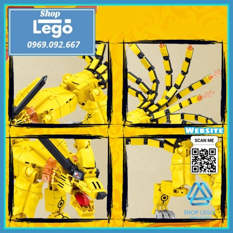 Xếp hình 429 hình Cửu Vĩ hồ Kyuubi hay Kurama trong Naruto Lego Minifigures PRCK 69631