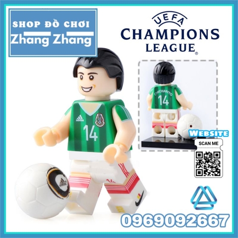 Đồ chơi xếp hình Messi Ronaldo - Neymar JR - Pogba Ibrahimovic - Chicharito Ozil - Beckham Minifigures Kopf KF6032