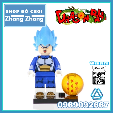 Xếp hình 7 viên ngọc rồng Dragon Ball Lego Minifigures Kopf KF6045