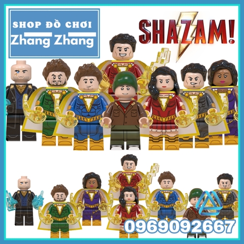 Xếp hình Shazam Billy Batson Mary Thaddeus Sivana Freddy Freeman Darla Dudley Pedro Pena Lego Minifigures Koruit Wm6058