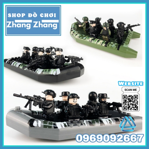 Xếp hình xuồng máy cano cao tốc của lực lượng đặc nhiệm SWAT Lego Minifigures