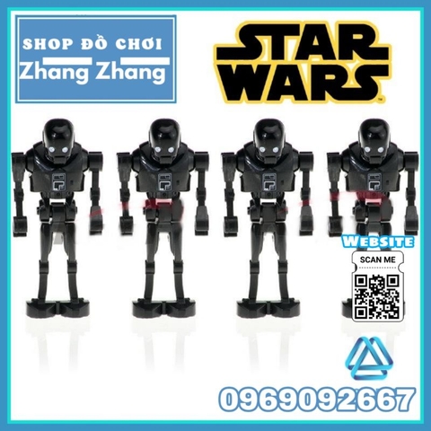 Đồ chơi Xếp hình Star Wars Bộ 4 người máy K-2SO trong chiến tranh giữa các vì sao Minifigures POGO C031