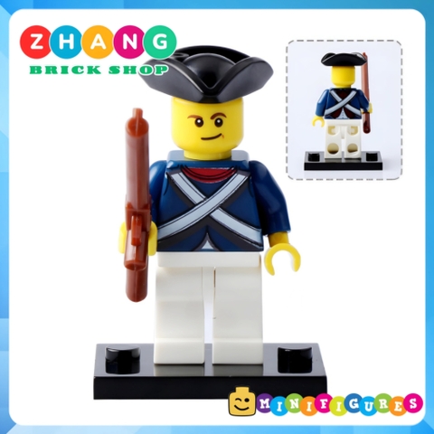 Xếp hình lục quân quân đội Cuộc chiến Hoa Kỳ - Anh Quốc 1812 Lego Minifigures POGO PG8035