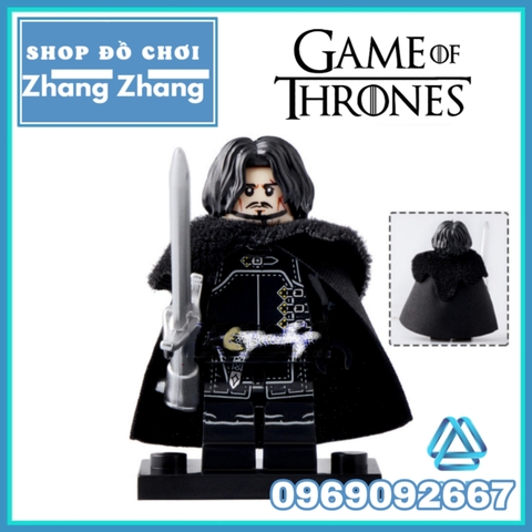 Xếp hình Game of thrones - Jon Snow - White Walker - Benjen Stark - Jeor Mormont - Wight Lego Minifigures Koruit KT1024