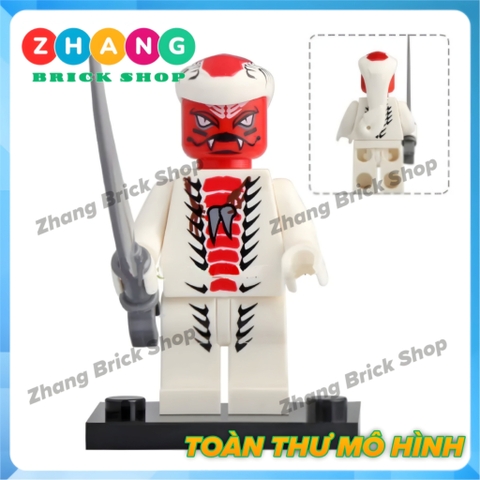 Mô hình nhân vật Ninja Movie Rắn Slirthaa Snike Chokun Snappa Wu Shark Army Jelly Four Eyes Garmadon Lele A049 056