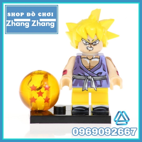 Xếp hình Dragon Ball Goku Gohan Krillin Launch Master Mutaito Lego Minifigures Pogo PG8167