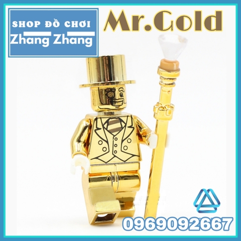 Xếp hình Mr Gold Ngài vàng siêu ảo thuật gia huyền bí Lego Minifigures Pogo PG999