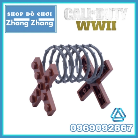 Đồ chơi xếp hình hàng rào dây thép gai dã chiến Minifigures DIY