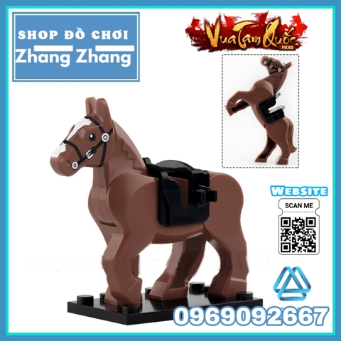 Xếp hình ngựa chiến trong Tam Quốc Xích thố - Đích Lô - Tuyệt ảnh Lego Minifigures Koruit XP1011-1016