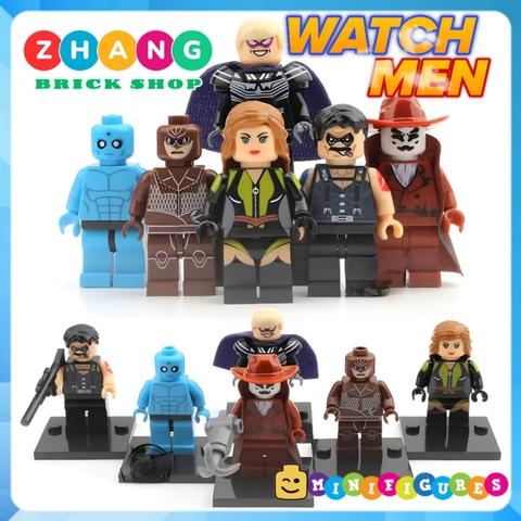Xếp hình Watchmen Movie Rorschanh -  Dr Manhattan Comedian Silk Spectre Ozymandias Nite Owl Lego Minifigures Xinh X0131