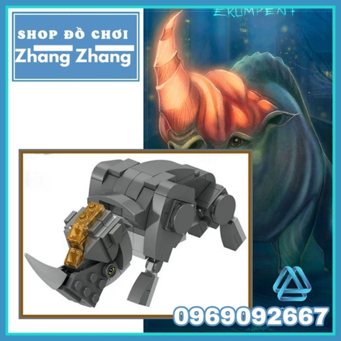 Đồ chơi xếp hình Tê giác thần Erumpent Sinh vật huyền bí trong Harry Potter mô hình Minifigures Lele L156