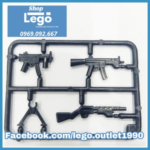 Xếp hình bộ 3 MP5 - MP5KA4 - BENELLI M4 chuyên dùng của lực lượng đặc nhiệm Anh Lego Minifigures