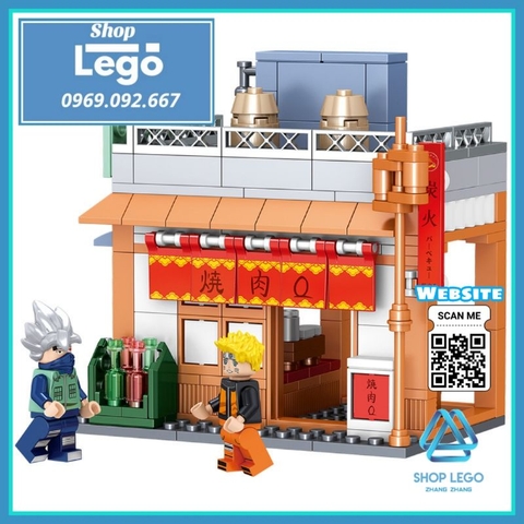 Xếp hình 270 hình Tiệm đồ nướng Naruto và Sasuke rủ nhau đi nhậu Lego Minifigures PRCK 69626