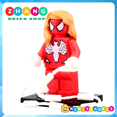 Xếp hình Spider-Man Scorpion Sandman Kraven Hobgoblin Stan Lee Captain American Lego Minifigures POGO PG8017