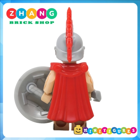Xếp hình Spartacus Gladiator Chiến binh bộ binh kiếm bạc Lego Minifigures Xinh X0164 xh649
