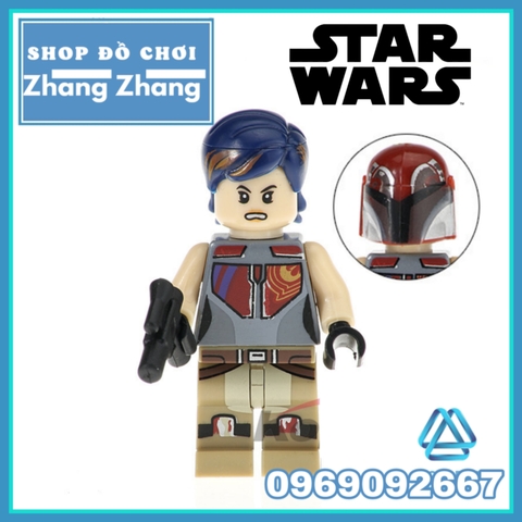 Đồ chơi Xếp hình Star Wars Skywalker - Han Solo - Yoda Admiral  - Rebellion - Sabine - Rose - Jabba Minifigures POGO PG8115