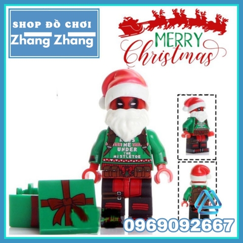 Xếp hình giáng sinh Hulk Deadpool Spider-Man Wolverine Supergirl Groot Marry Christmas Lego Minifigures POGO PG8185