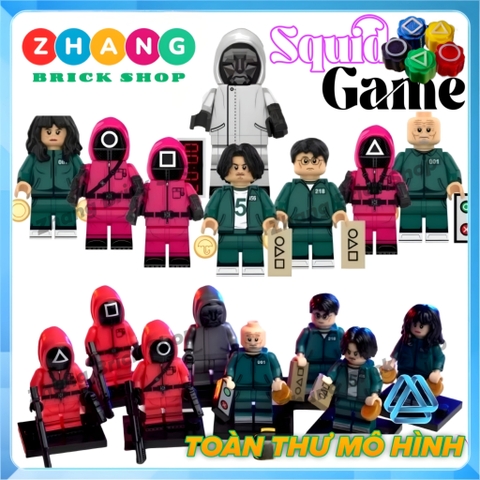 Đồ chơi xếp hình Trò chơi con mực Squid game gồm Seong Gi-hun và Kang Sae-byeok - Sang-woo - Il Nam Minifigures KDL808
