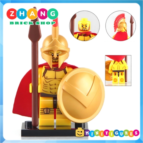 Xếp hình Sparta Gladiator 300 chiến binh Spartacus hùng mạnh nhất hành tinh Lego Minifigures Xinh X0164 Xh647