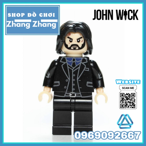 Xếp hình John Wick sát thủ chuyên nghiệp Lego Minifigures Koruit Wm830 Kopf KF1216