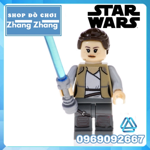 Xếp hình Star Wars Ki-Adi-Mundi - Rey - Moloch Luke Skywalker Imperial Pilot Rebel Trooper Lego Minifigures Pogo PG8116