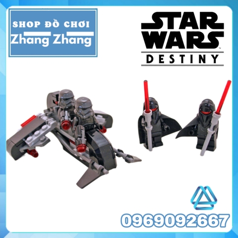 [119 hình] Xếp hình Star Wars phi thuyền vận chuyển Imperial Trooper Transport 4 lính Lego Minifigures K-002