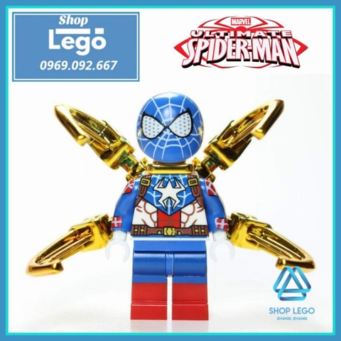 Xếp hình người nhện Captain Spider-Man Lego Minifigures Kopf KF6090 KF1168