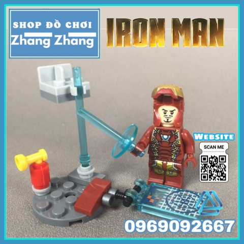 Xếp hình Người sắt Iron man Tony Stark Avengers Marvel nhà máy Lego Minifigures SY1121