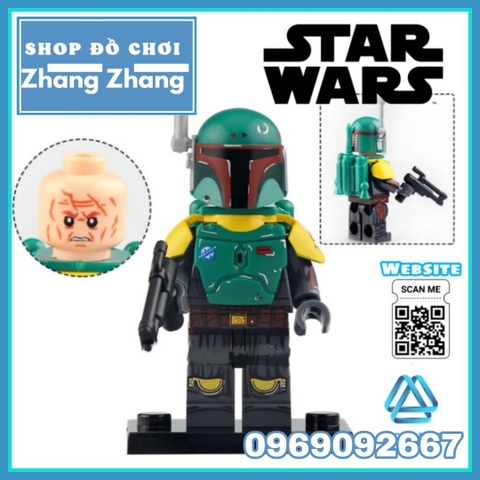 Xếp hình Mô hình Ahsoka  - Dark Trooper - Mandalorian - Moff - Boba Fett - Luke Skywalker - Jawa Lego Minifigures WM6121
