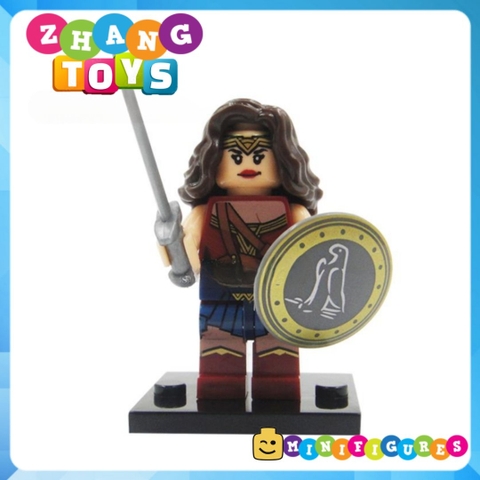 Xếp hình Justice League Batman - Wonder Woman - Luther - Deathstroke - Red Hood - Super man Lego Minifigures Xinh X0108