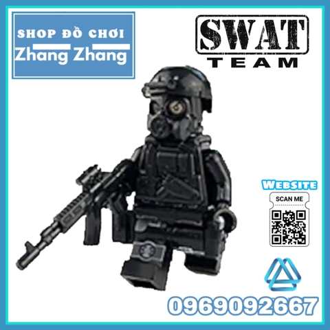 Xếp hình tiểu đội đặc nhiệm cảnh sát 113 phản ứng nhanh Lego Minifigures Swat 1820